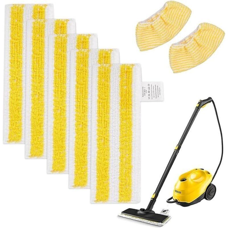 Set Mit 7 Ersatz-mikrofasertüchern, Kompatibel Mit Kärcher Easyfix Sc1, Sc2, Sc3, Sc4, Sc5, Mikrofaserbezüge Für Dampfreiniger, Crezuo-ersatzzubehör