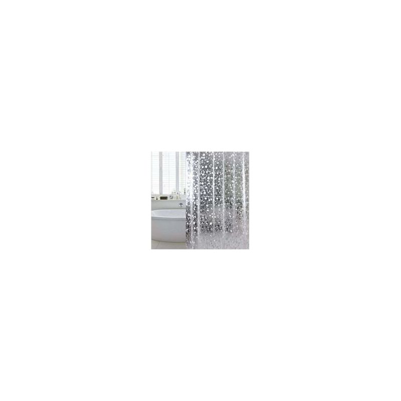12 Schimmelresistente Duschhaken, Eva-3d-duschvorhang Mit Anti-schimmel-beschichtung, Transparenter Duschvorhang, Wasserdicht Und Antibakteriell, Für Badewanne Und Badezimmer, Crezuo