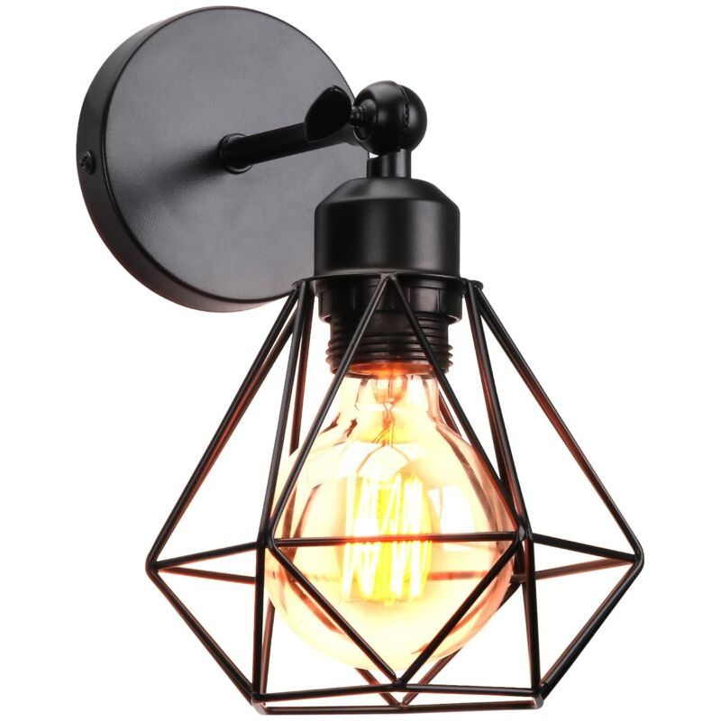 Vintage-industrie-wand-/deckenleuchte, E27-fassung, Metall, 180° Verstellbar, Retro-stil Für Küche Und Wohnzimmer, 1 Stück
