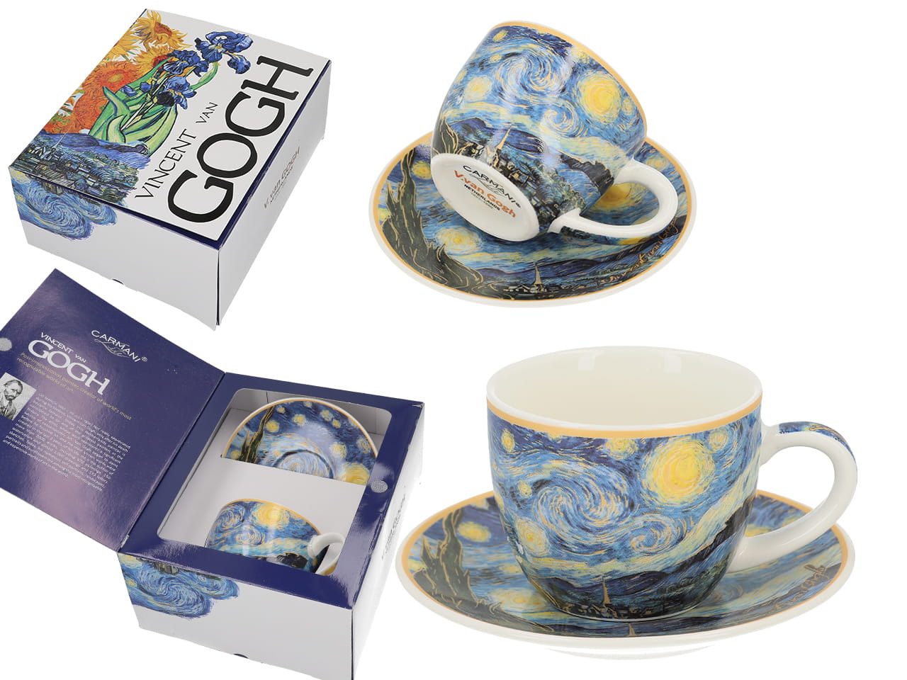 Carmani, Espressotasse Mit Untertasse – Van Gogh/sternennacht