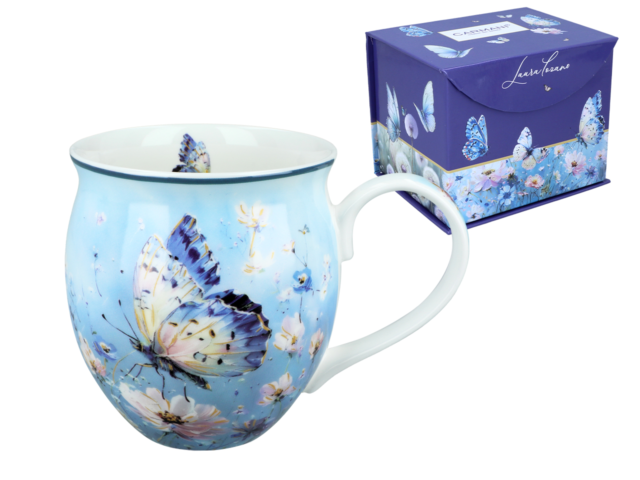 Carmani, Porzellan-töpfchenbecher 430 Ml - Laura Lozano/butterfly