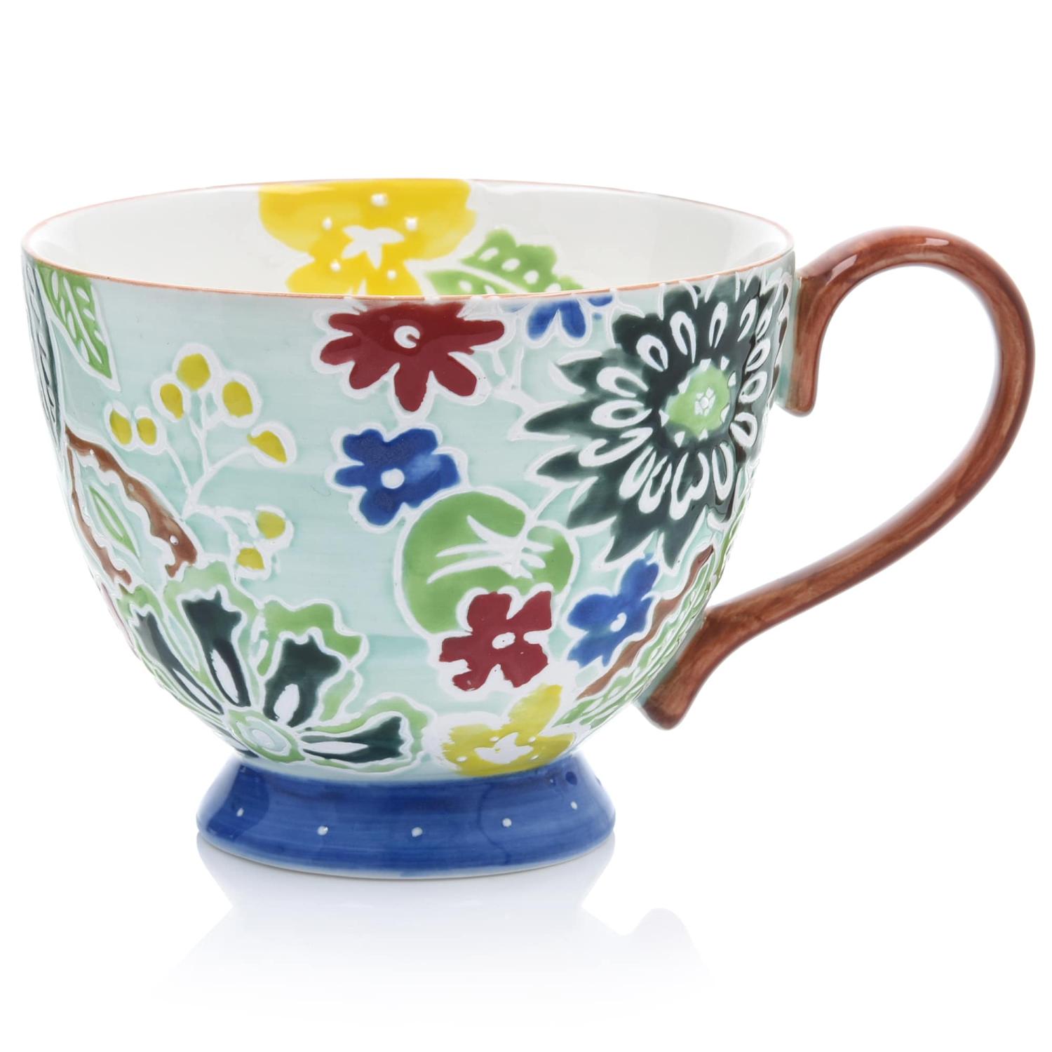 Blumenbecher 350 Ml Mintbraun Steingut Floristenladen