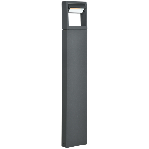 Led Garten- Und Wegleuchte, Warmweißes Licht, Schwenkbare Außenwandleuchte, Ip65 Wasserdicht, Aus Dunkelgrauem Aluminium