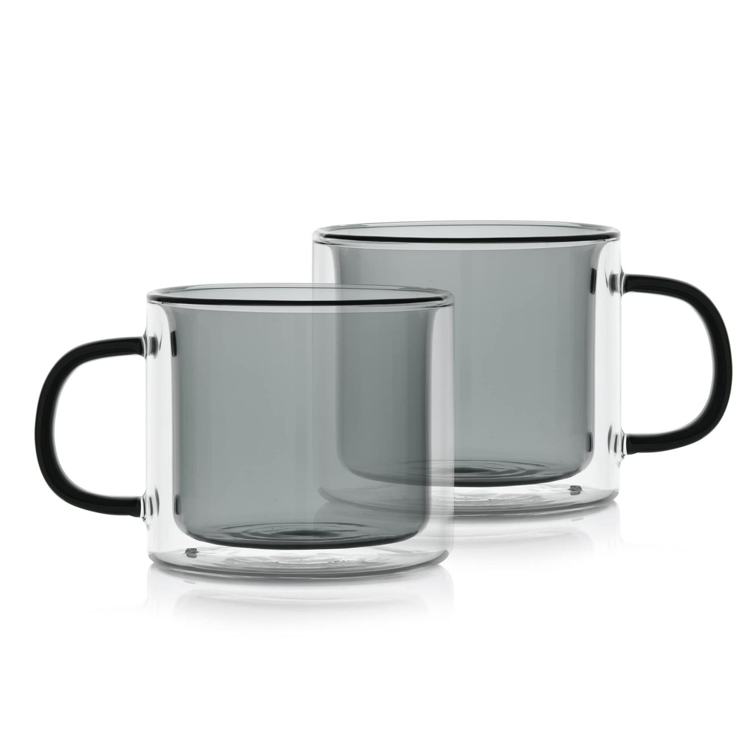 Set Mit 2 Thermogläsern 250 Ml Grau Für Kaffee Farg Duka