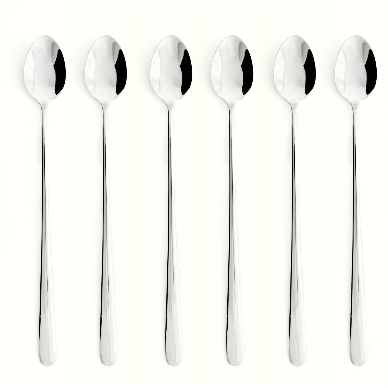 Set Mit 6 Eleganten Latte-löffeln, 18/10 Stahl, Tropea Duka