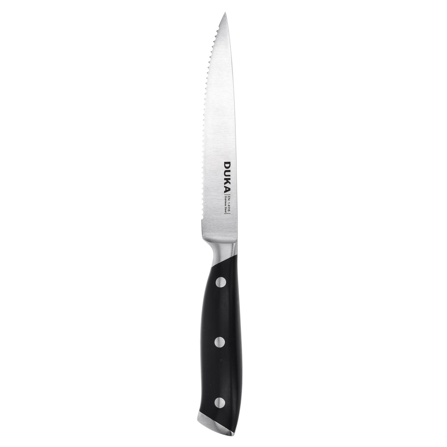 Duka Gemüsemesser Mit Wellenschliff, 12 Cm, Edelstahl, Varda Duka