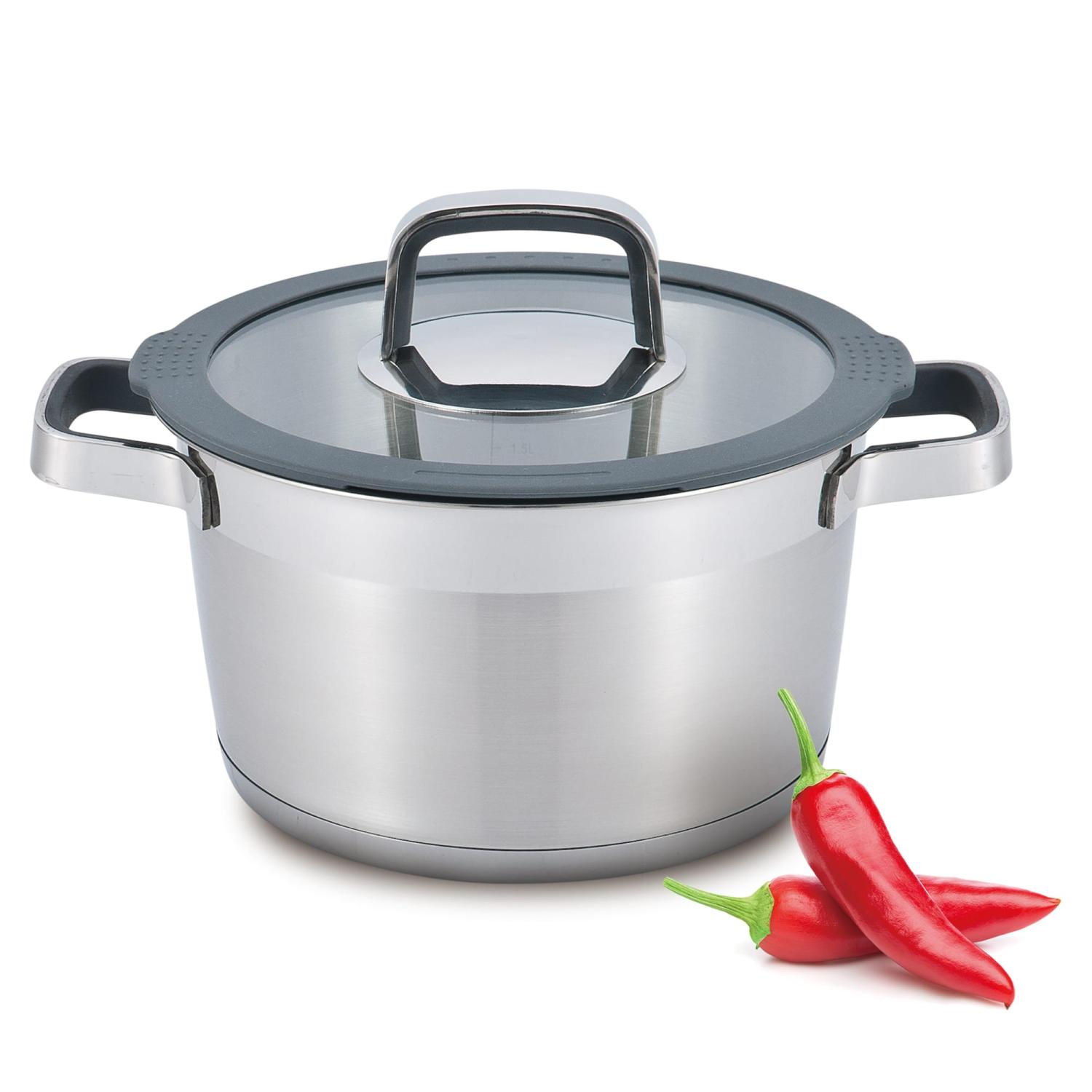 Eskil-topf Mit Deckel, 3,2 L 20 X 11,5 Cm, Grau