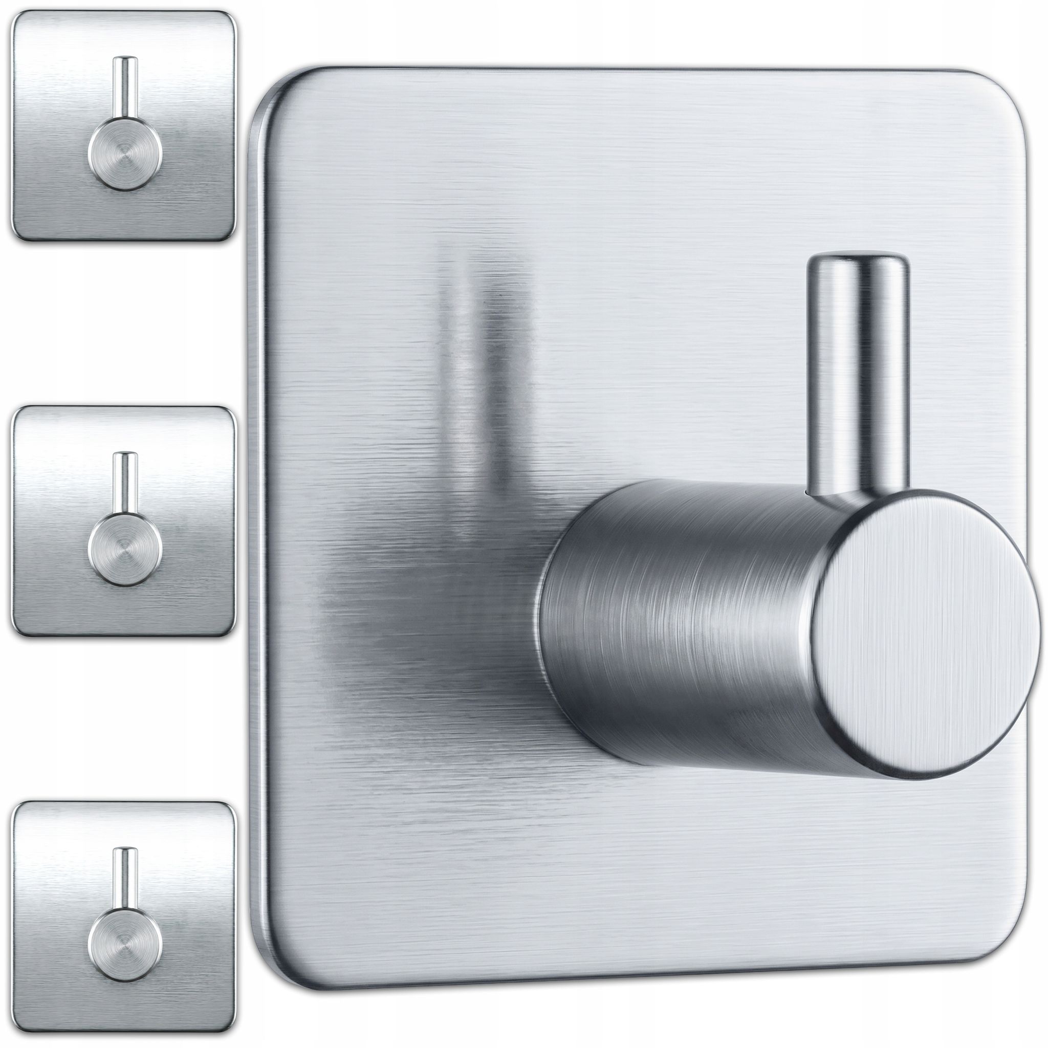 Selbstklebende Handtuchhaken Für Badezimmer, Silber, 4 Stück