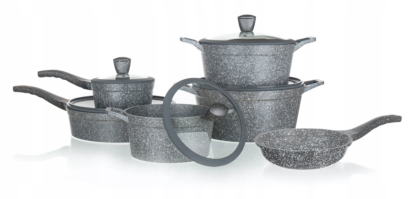 Granit-topfset, 11-teilig, Bankett-stil, Granitbeschichtung