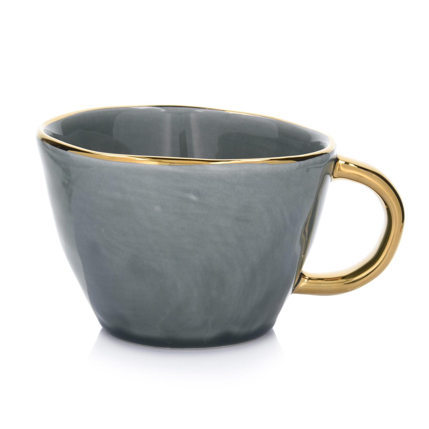 Grüne Und Goldene 300-ml-steinguttasse Elegant Siren Duka