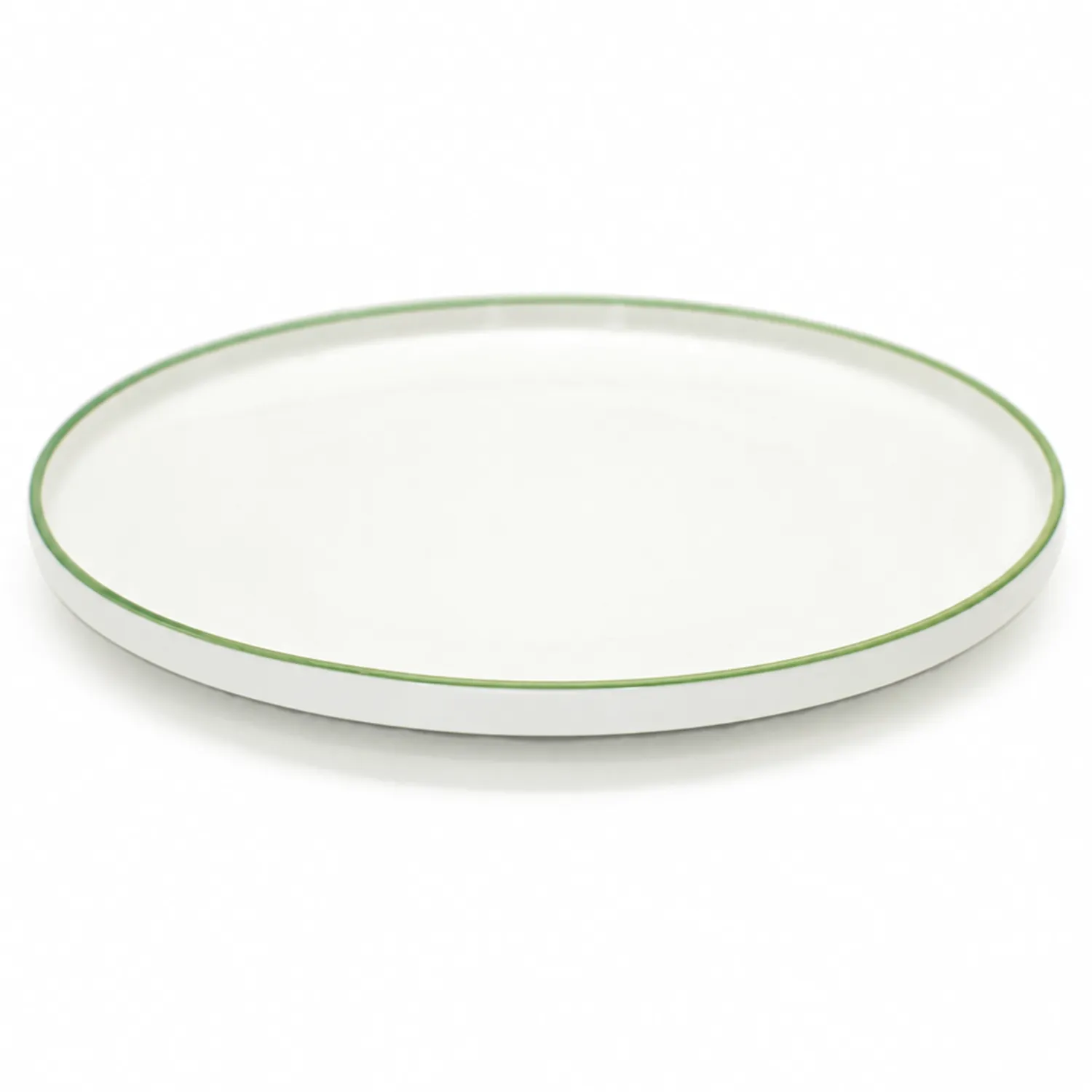 Porzellan-speiseteller Mit Grünem Rand, 28 Cm, Duka