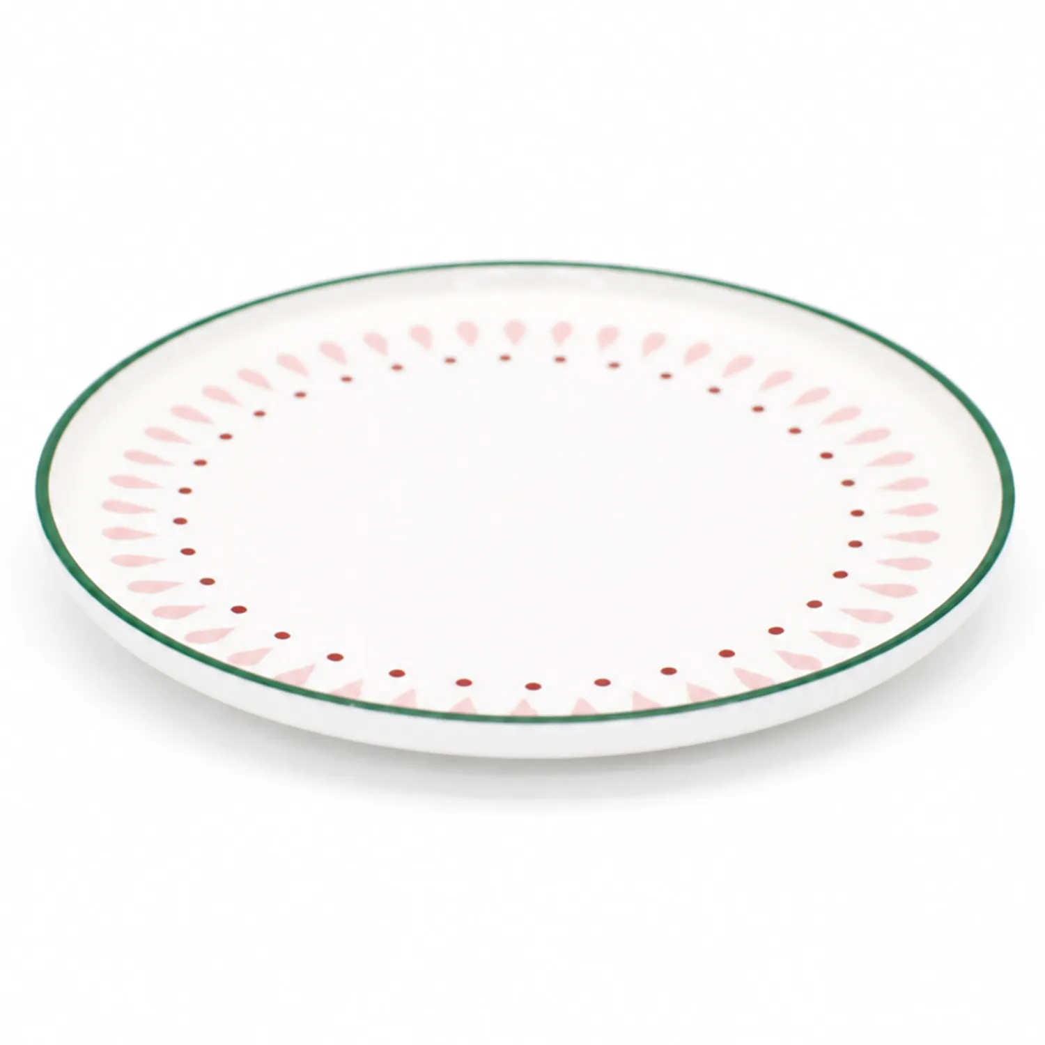 Lea Porzellan-speiseteller 26,5 Cm Grün Rosa Duka