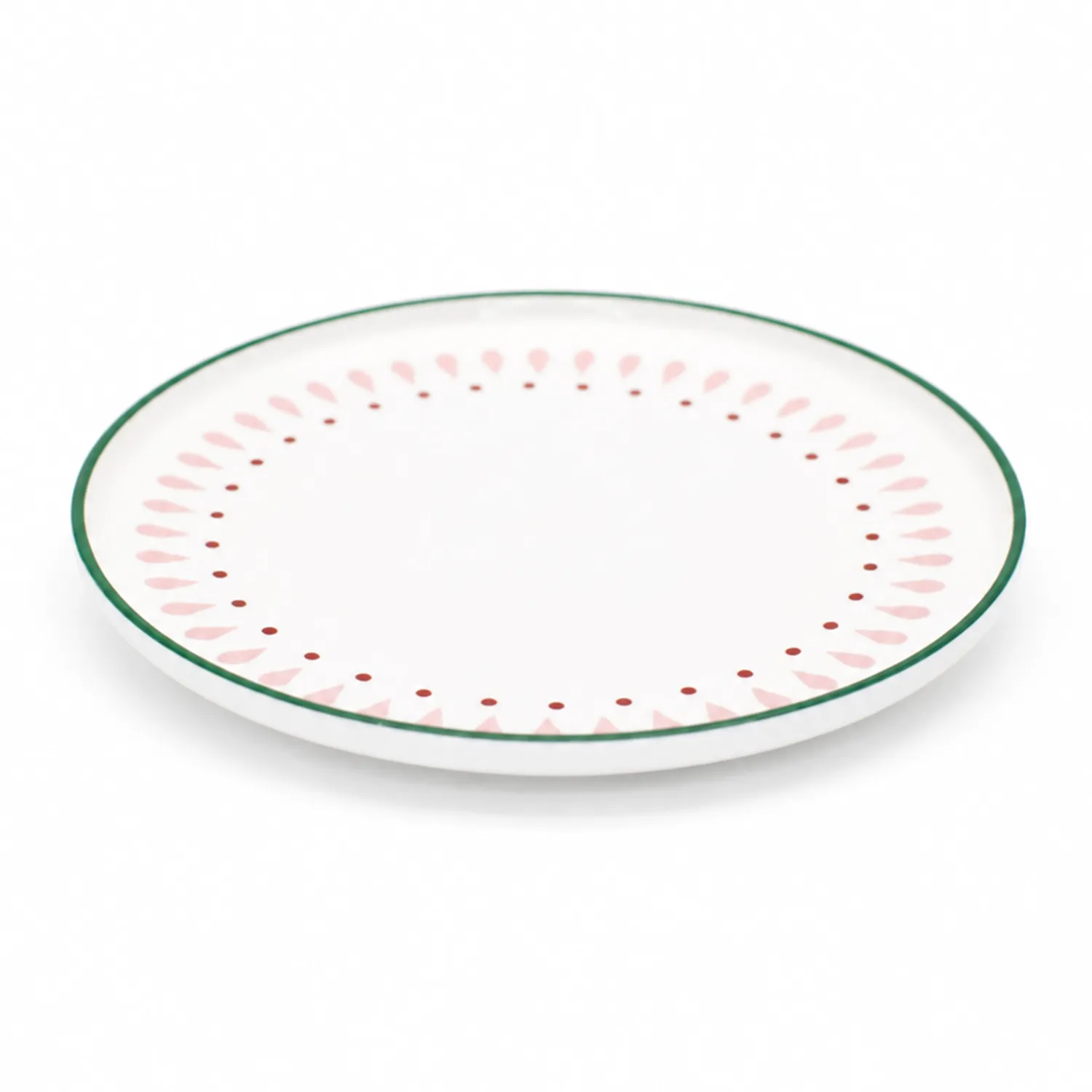 Lea Porzellan-frühstücksteller 20 Cm Grün Rosa Duka