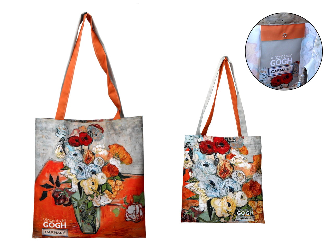 Carmani, Schultertasche, Für Einkäufe Bis 5 Kg - Van Gogh/rosen