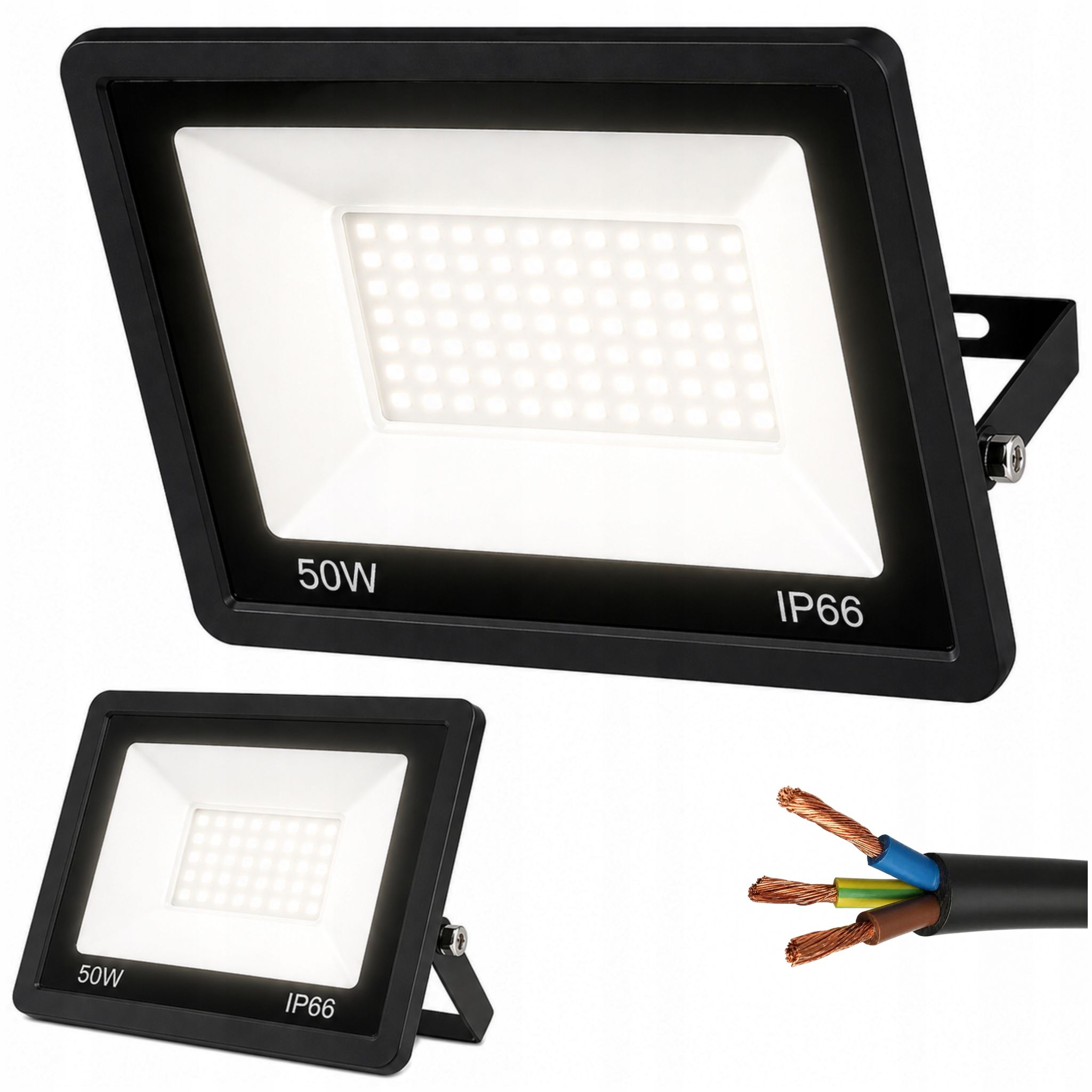 Halogen-led-scheinwerfer, Wasserdichte Außenleuchte, 50 W, 4500 K