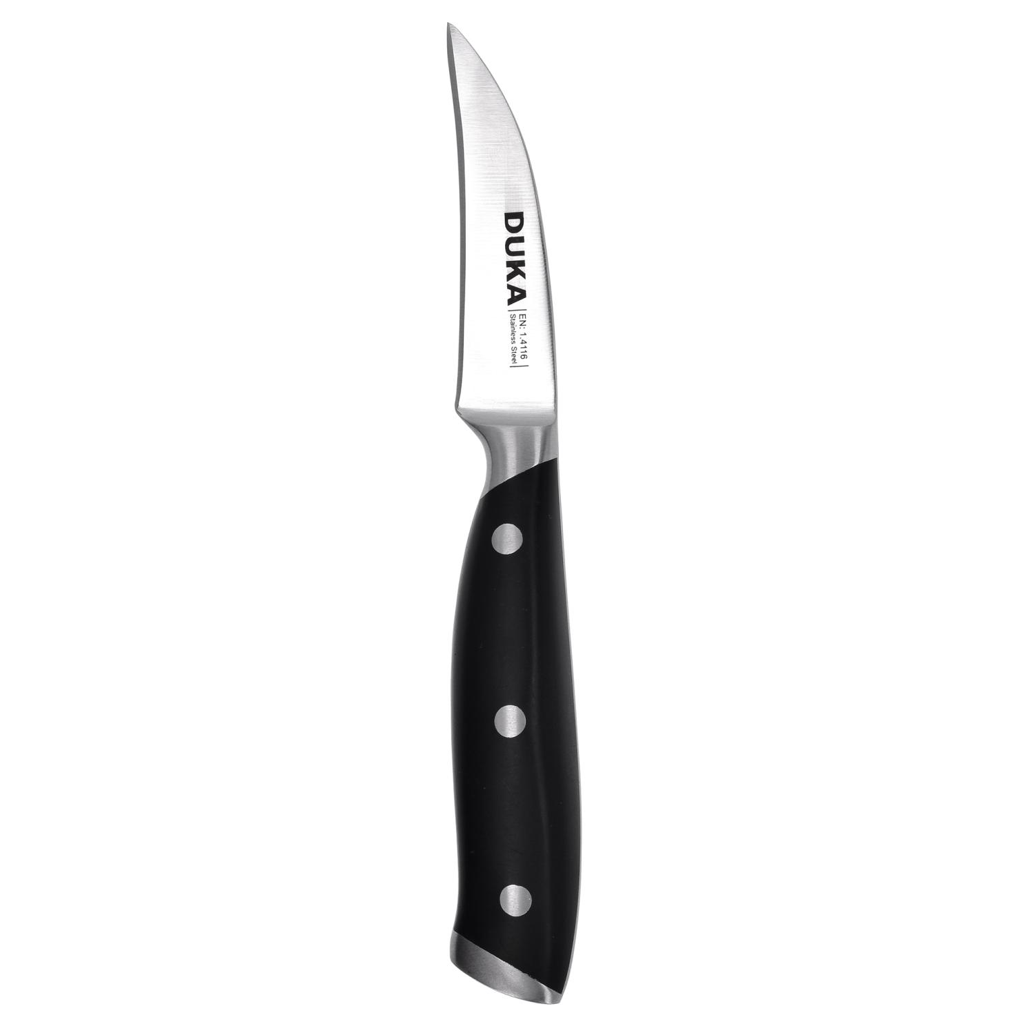 Praktisches Schälmesser 8 Cm Edelstahl Schwarz Varda Duka