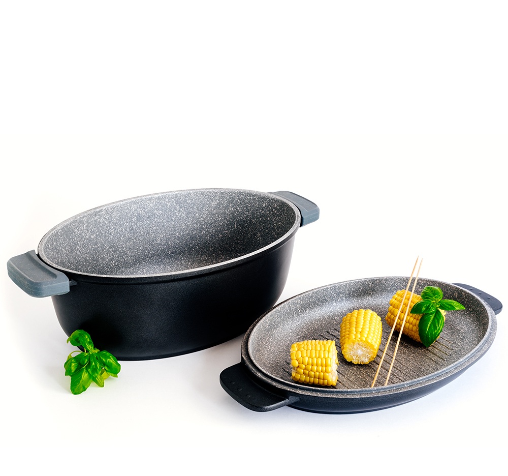 Aluminium-bratform Mit Deckel Für Induktion, 5,6 L, Schwarz, Gota Cook Duka