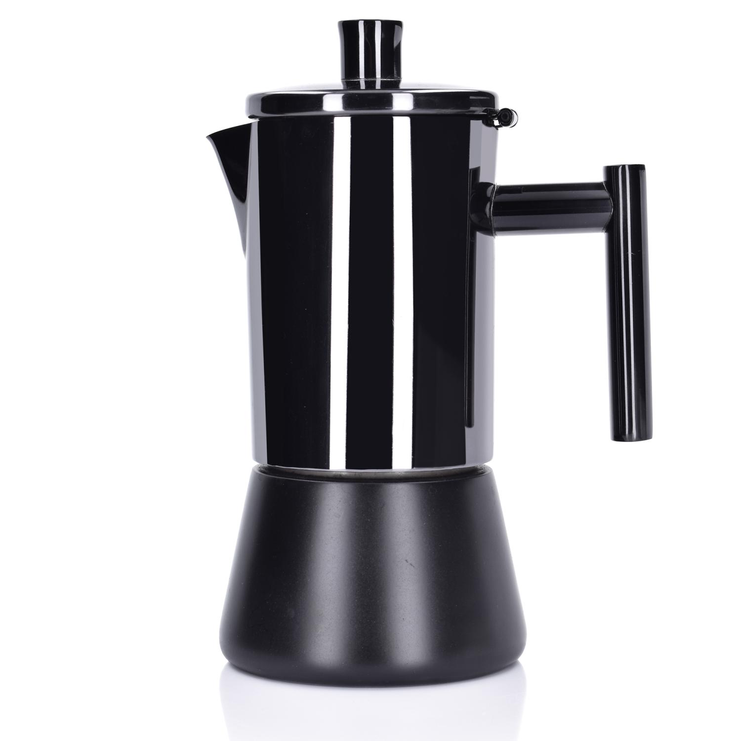 Barista Kaffeemaschine, Edelstahl, 6f, 300 Ml, Schwarz