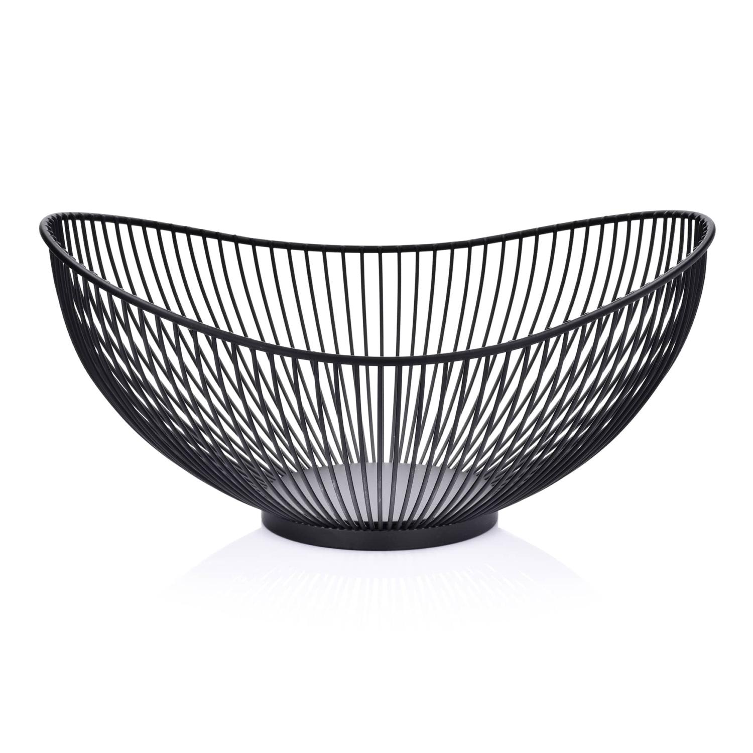 Drahtschale 30,5 X 25,7 X 14 Cm, Schwarzer Stahl, Duka Modern Scandi