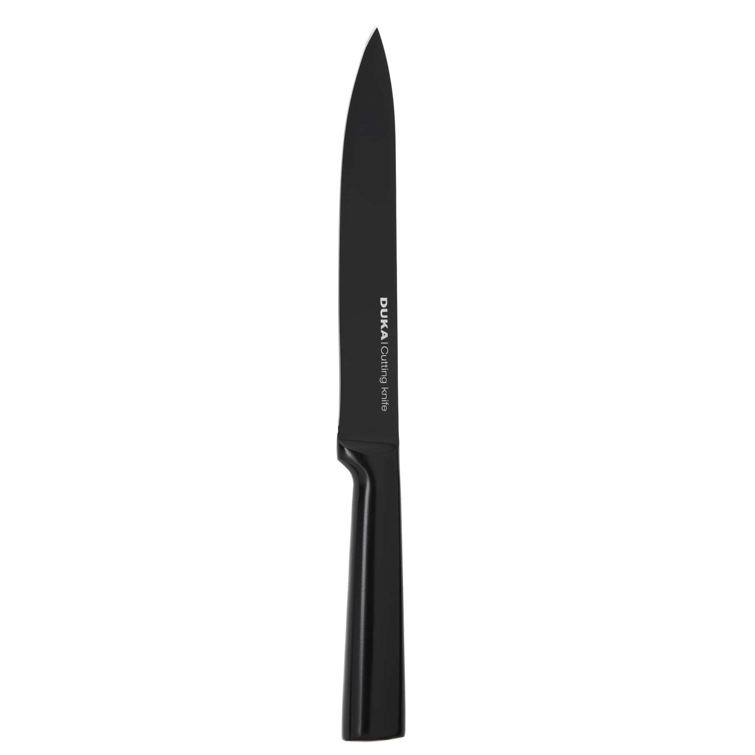 Universalmesser 20 Cm, Schwarzer Edelstahl, Loft Duka