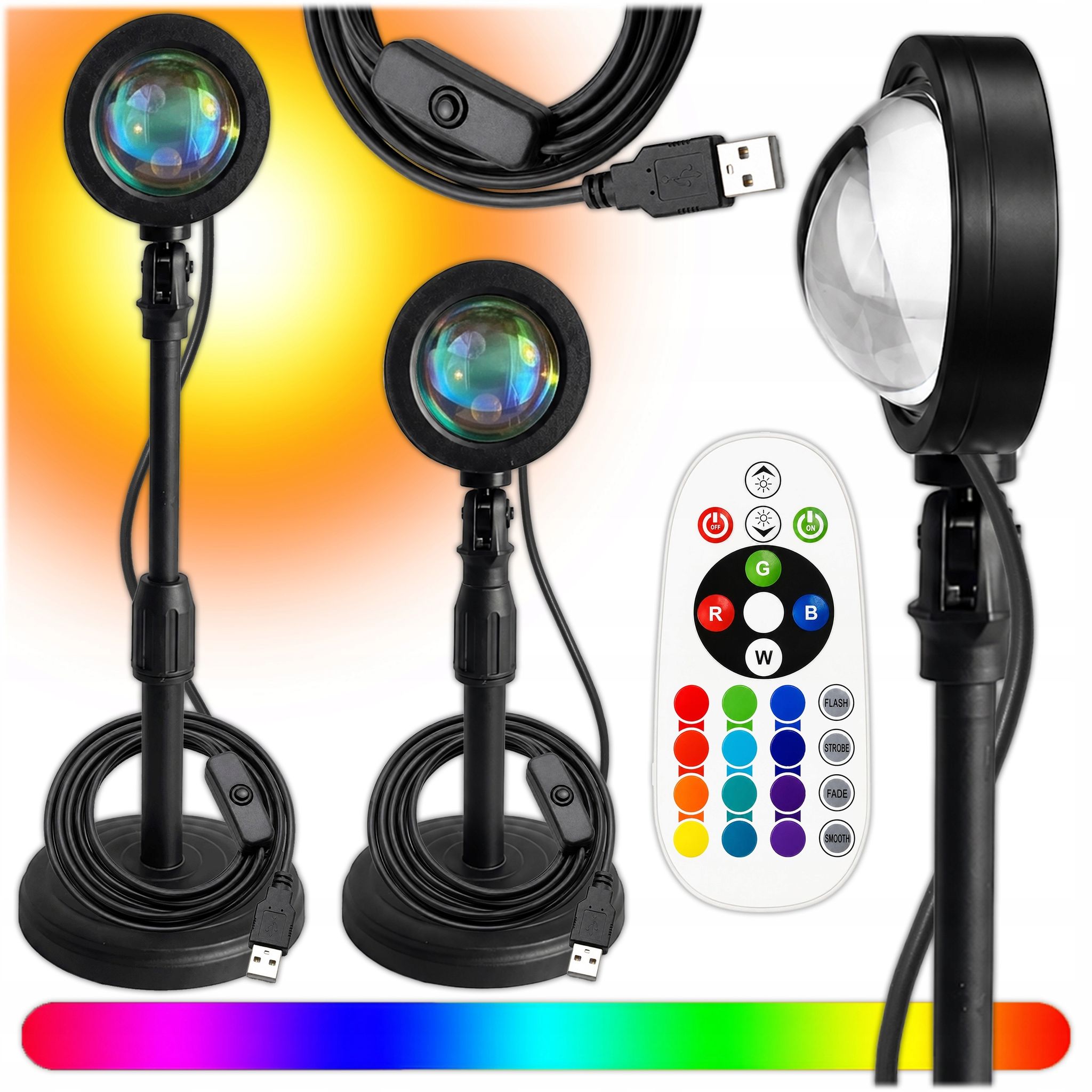 Projektionslampe Sonnenaufgang Sonnenuntergang Sonnenuntergang Rgb Usb-fernbedienung Projektor