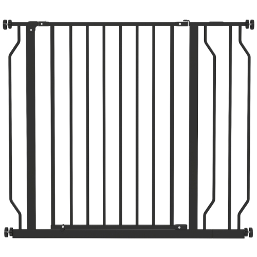 Sicherheitsbarriere Für Hunde, Klemmbefestigung, Längenverstellbar, Stahl/abs, 75-95 X 76 Cm, Schwarz
