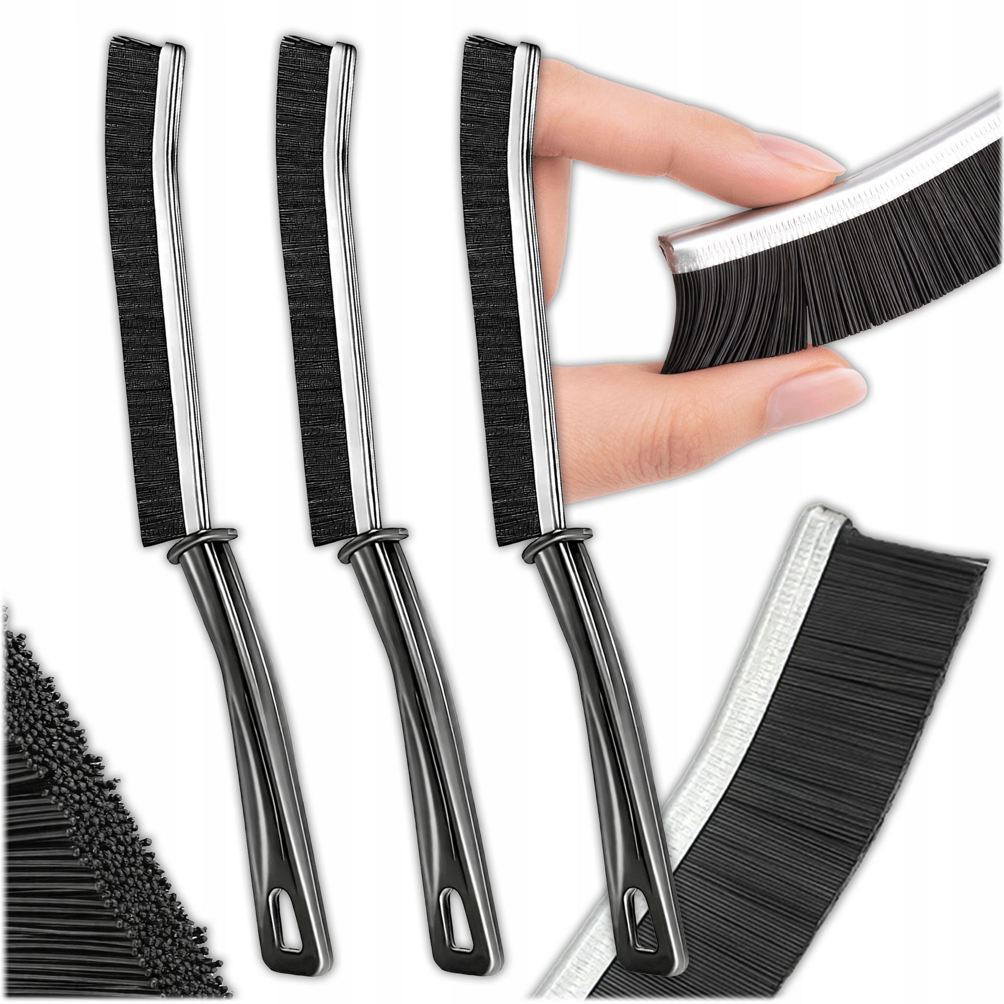 3x Schmale Fugenreinigungsbürsten
