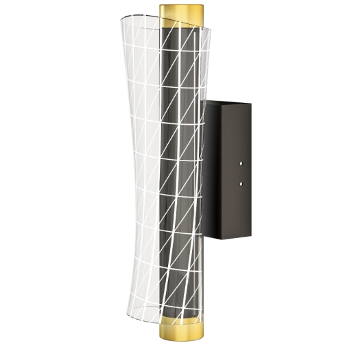 2er-set Led-wandleuchten Innen, Schwarz Aus Metall, Gitterdesign, Dimmbar & Verstellbar, Für Schlafzimmer, Wohnzimmer & Flur