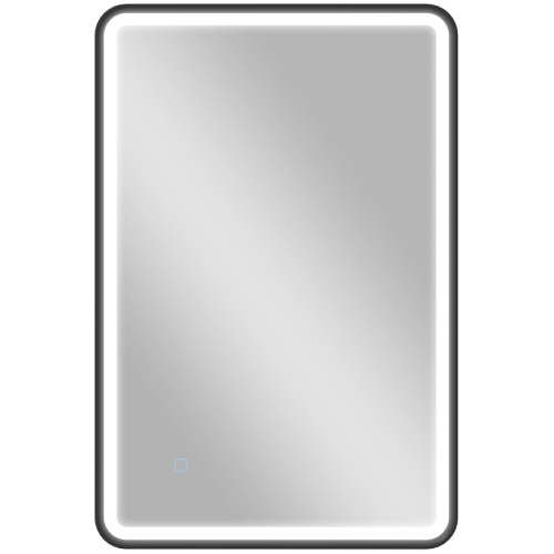 Led-badezimmerspiegel 90x60 Cm, Dimmbares 3-farben-licht Mit Speicherfunktion, Beleuchteter Spiegel Horizontal Oder Vertikal, Schwarz