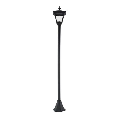 Solar-gartenleuchte Led 10 Lumen, Schwarze Wegleuchte 15x15x120 Cm Für Außenbereich