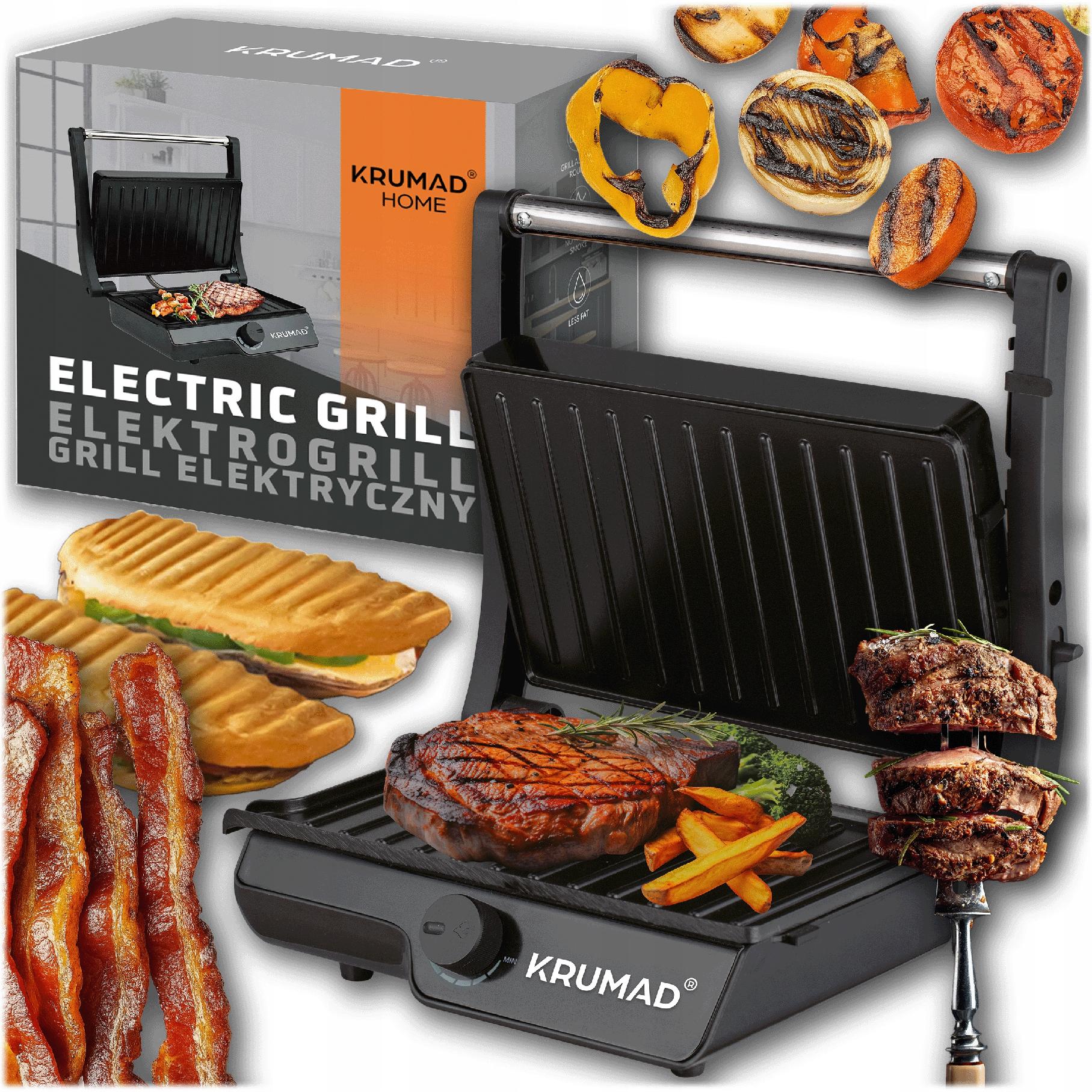 Elektrischer Grill Für Panini-sandwiches, Ausziehbar, Kontakt, 2000 W