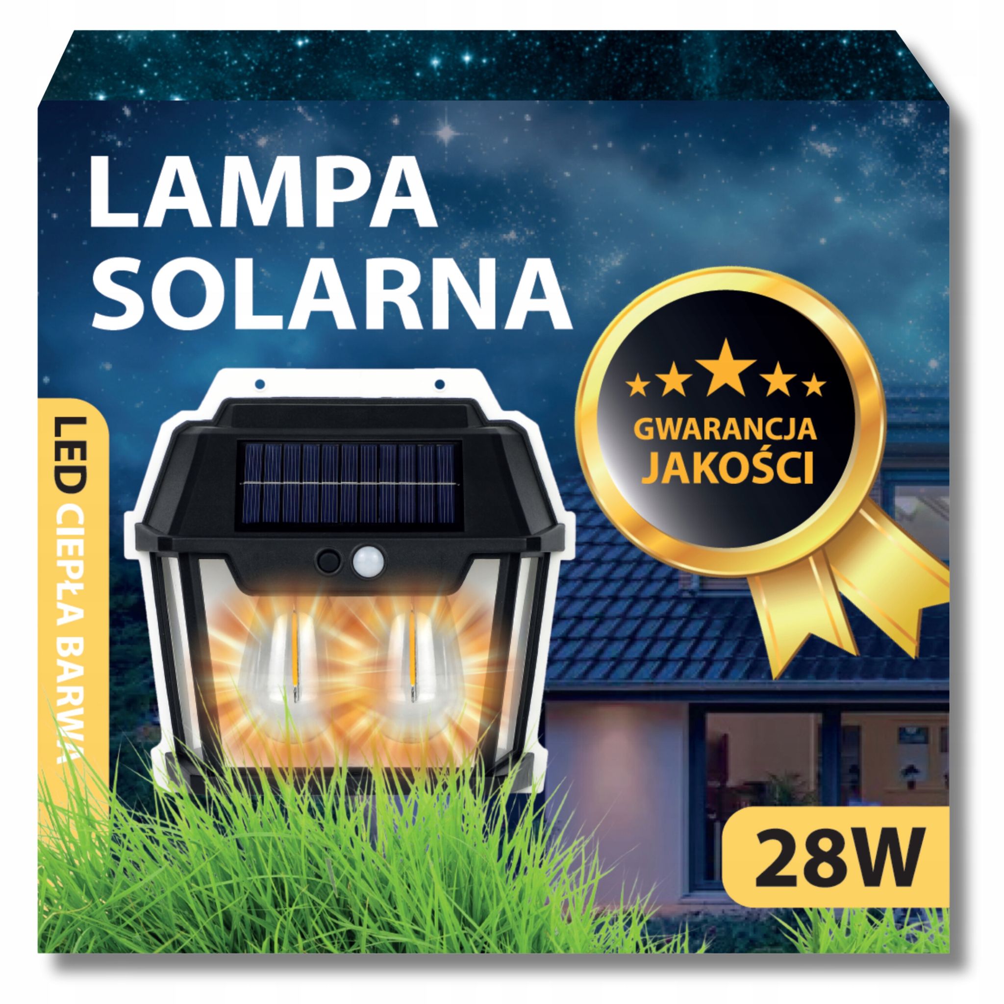 Solar-laternenleuchte Mit Dämmerungssensor Und Bewegungsmelder, Fassadenwandleuchte