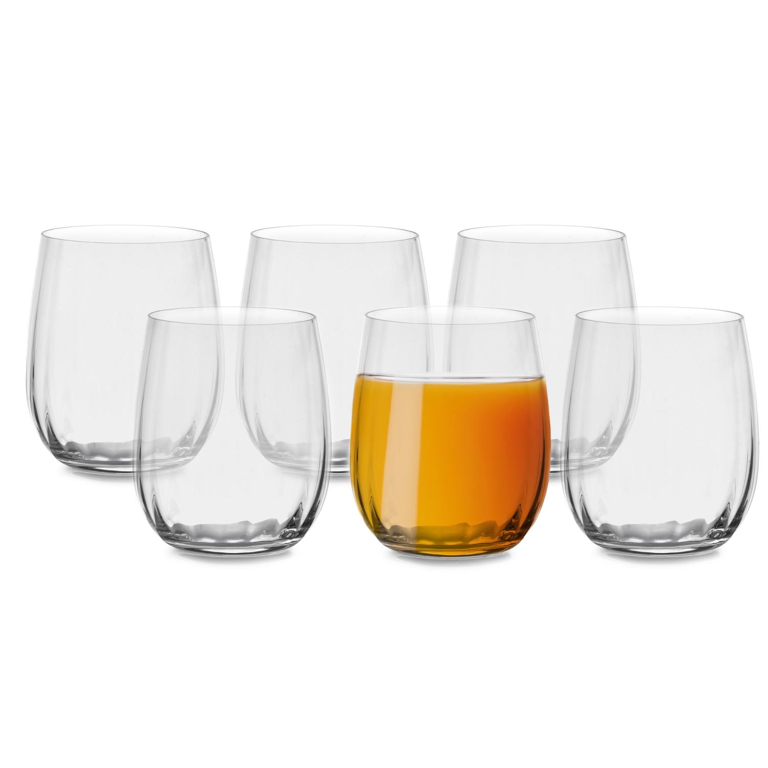Ein Phänomenales Set Aus 6 Prism-gläsern Mit Rillen, 450 Ml Fassungsvermögen, Für Getränke.