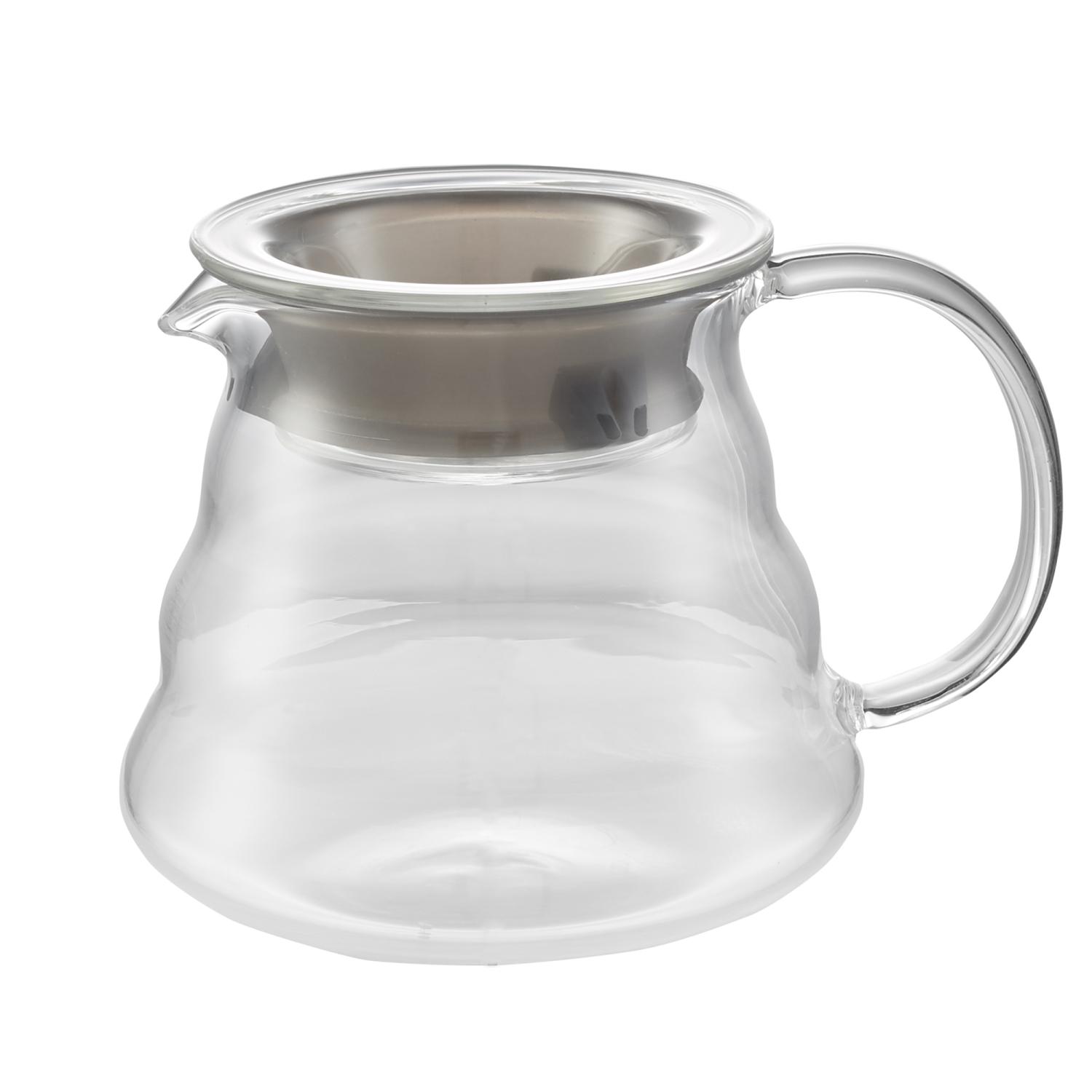 Glas-kaffeekanne 400 Ml, Hitzebeständig, Mit Deckel, Barista-kaffeekanne