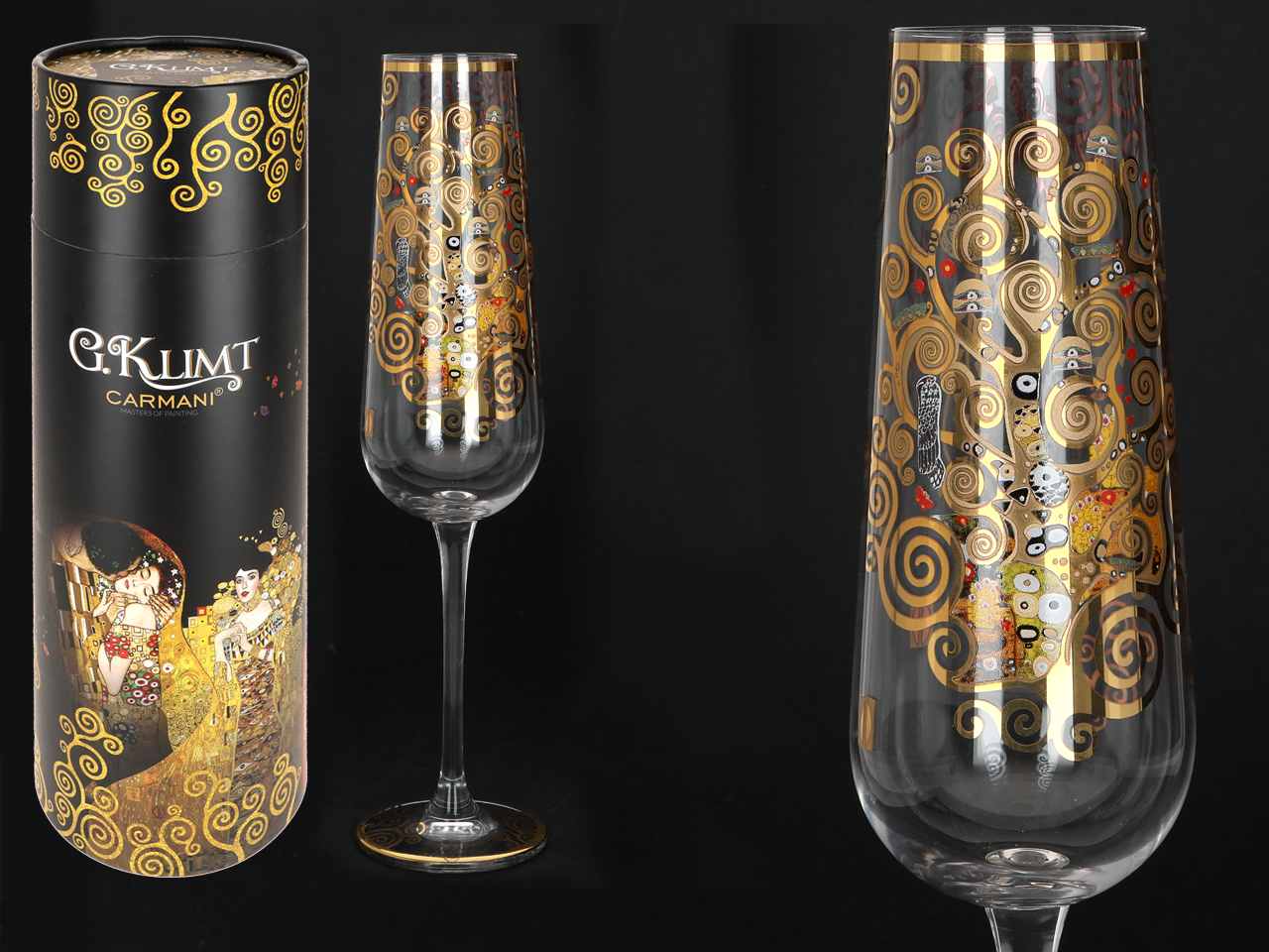 Carmani, Champagnerglas 220 Ml - Gustav Klimt/baum