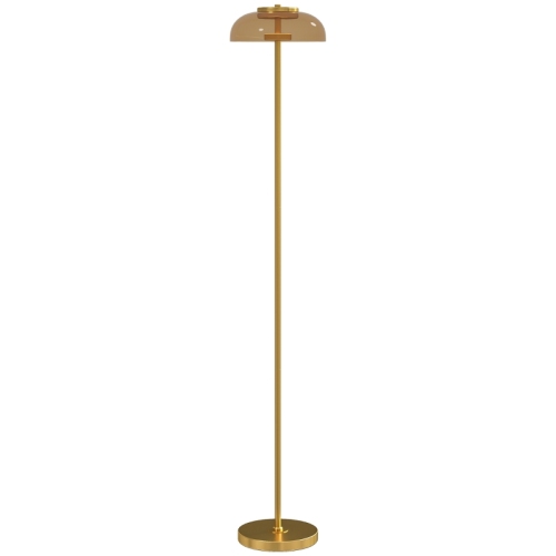 Led-stehlampe Für Wohnzimmer Mit Fußschalter, Warmlicht 3000k, Messingdesign, 25 X 25 X 134 Cm