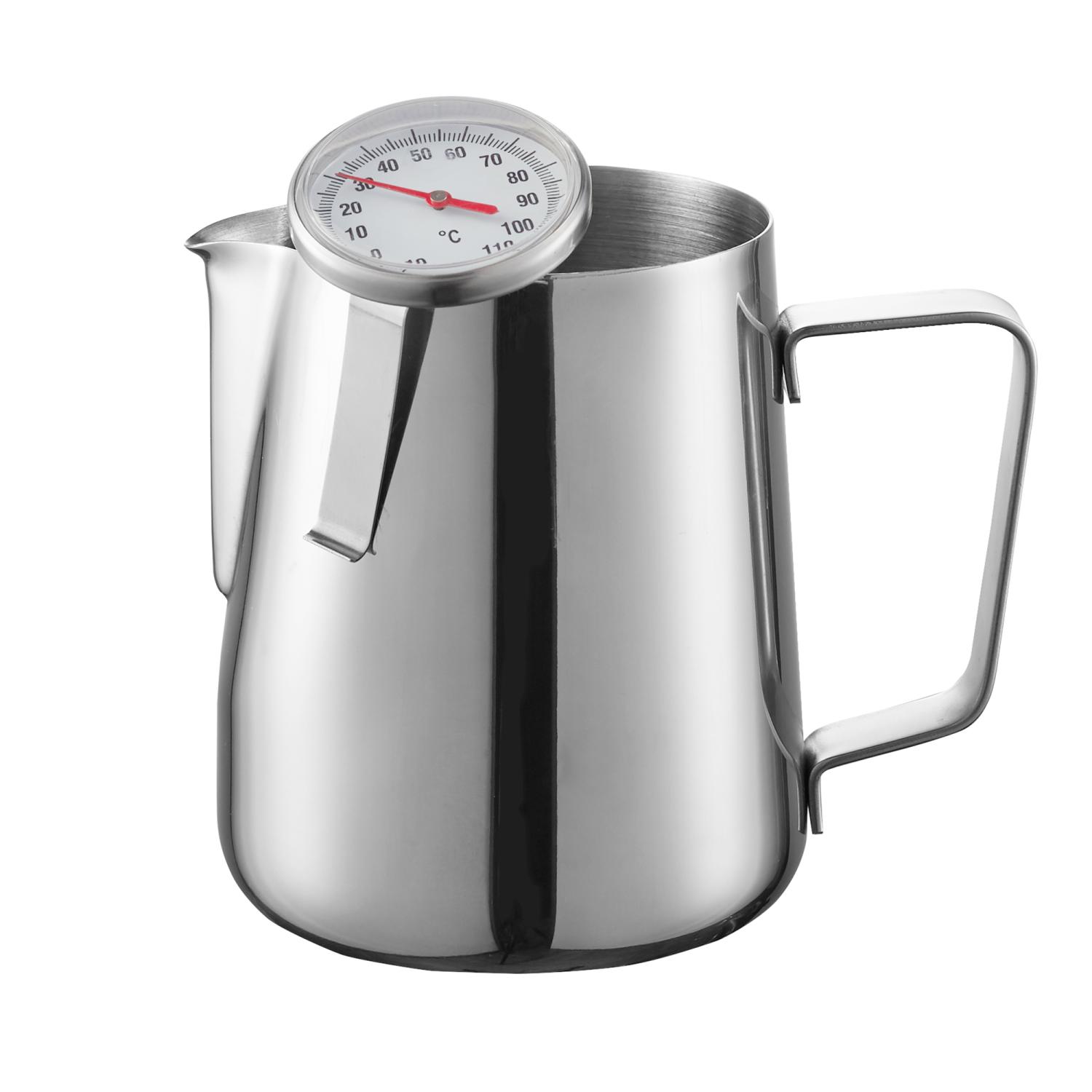 Professioneller Milchkännchen Mit Thermometer, 500 Ml, Silber, Barista-duka