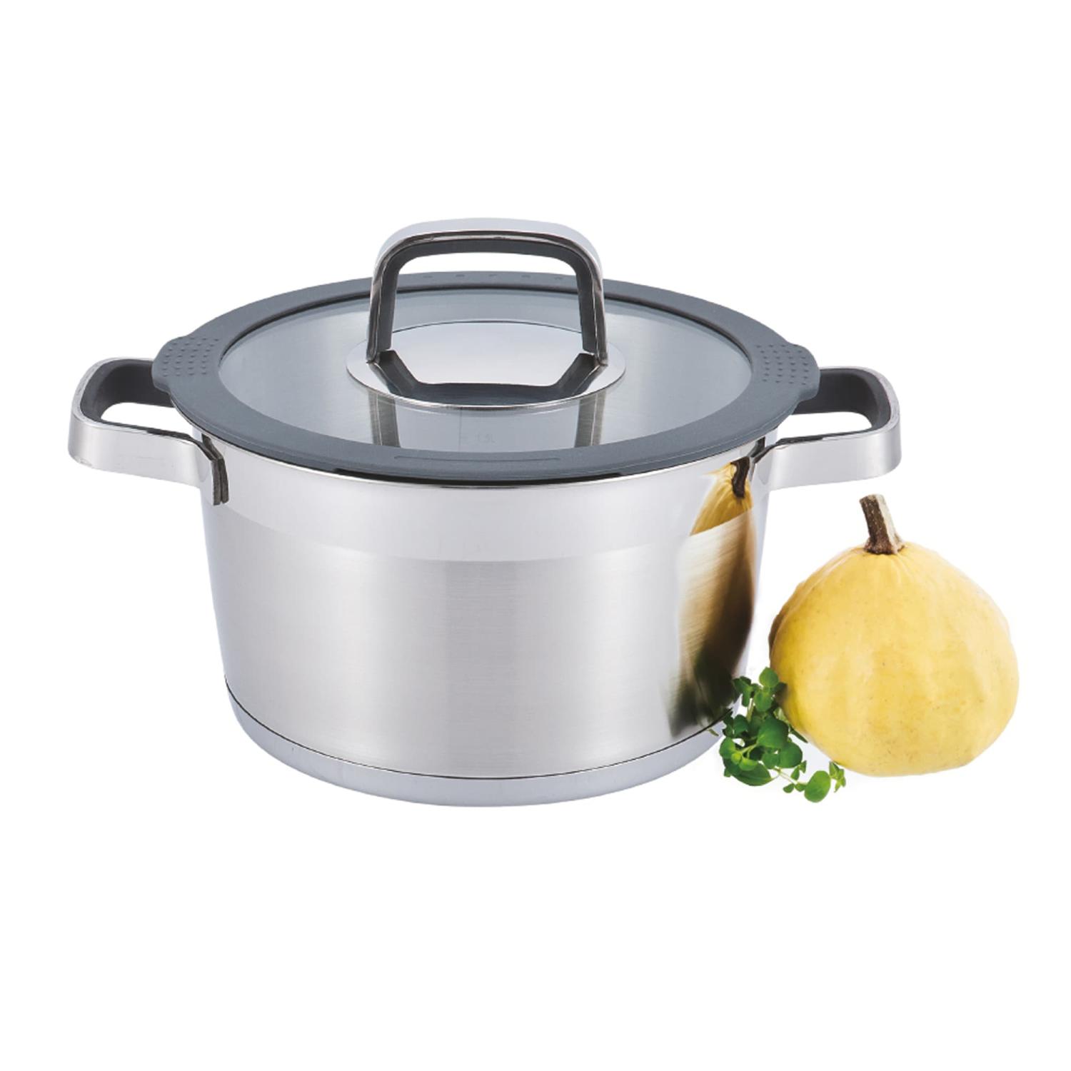 Eskil-topf Mit Deckel, 6000 Ml, Silberfarbener Edelstahl, Duka