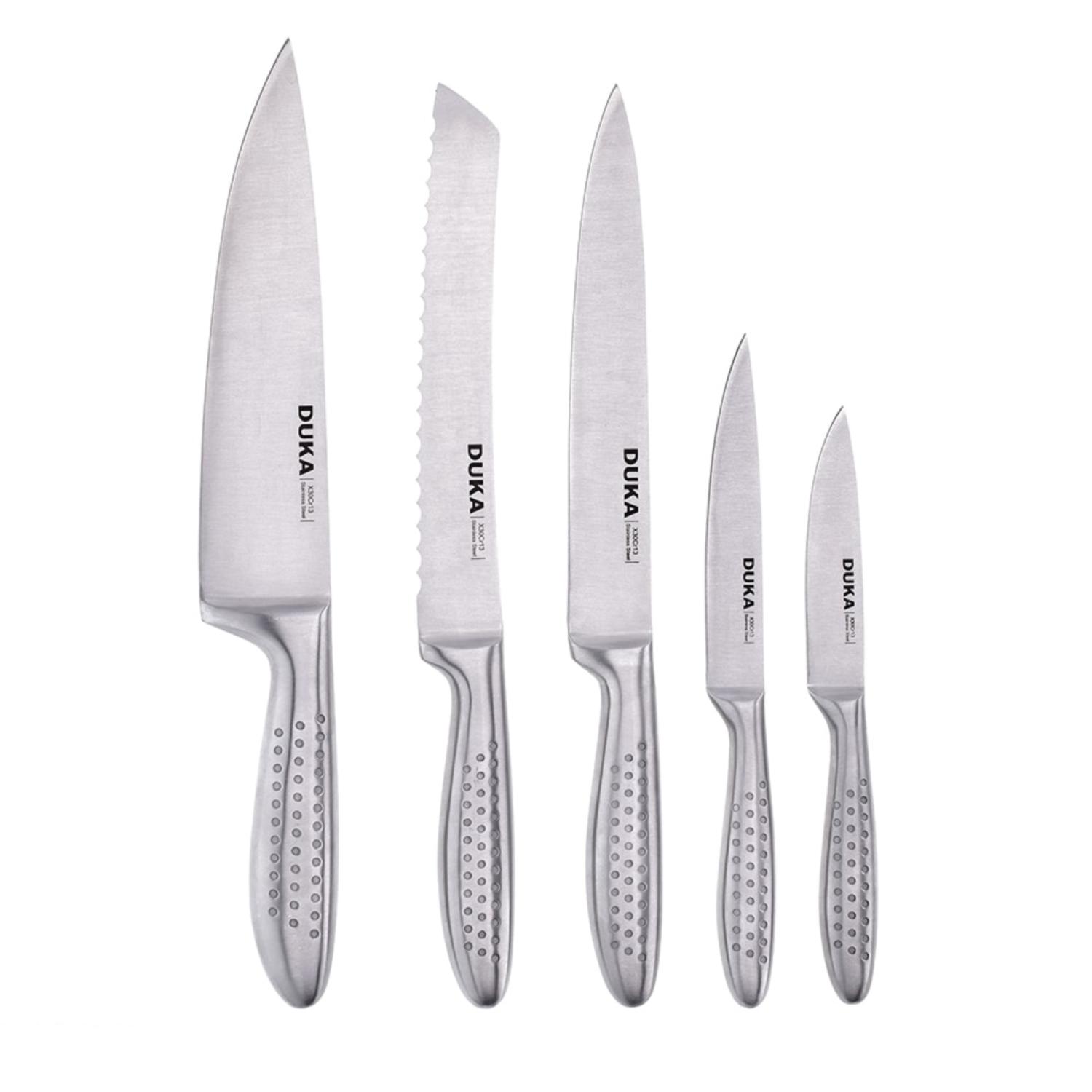 Professionelles Set Aus 5 Edelstahl-spülmaschinenmessern Hacka Duka