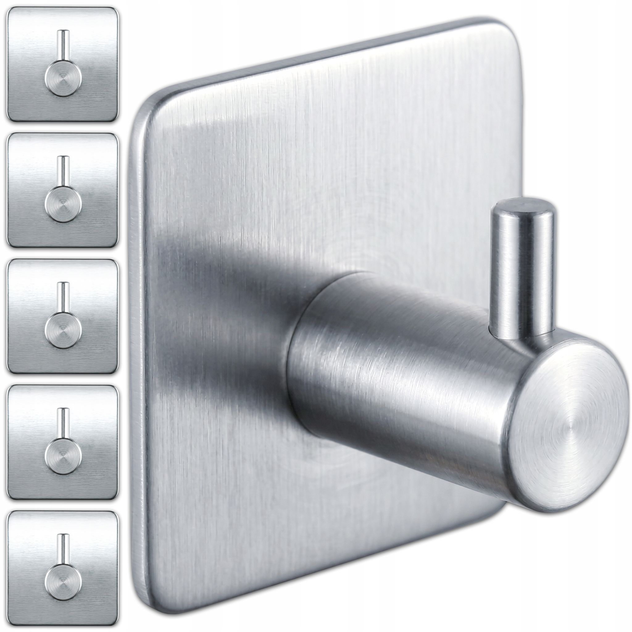 Selbstklebende Handtuchhaken Für Badezimmer, Silber, 6 Stück