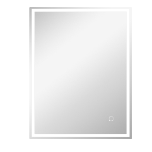 Led-badezimmerspiegel 90x70 Cm, Beleuchteter Wandspiegel Mit Speicherfunktion, 3 Lichtfarben, Silber