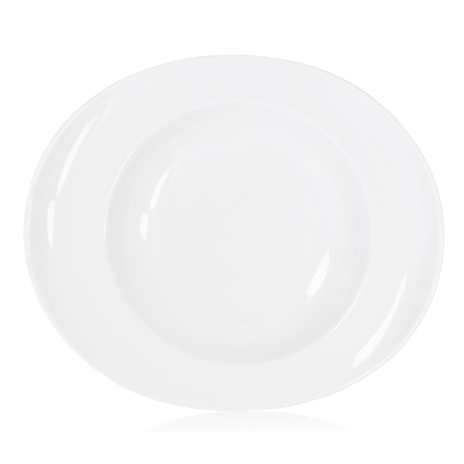 Time Porzellan Tiefer Suppenteller 22 Cm Weiß Oval Duka Porzellan