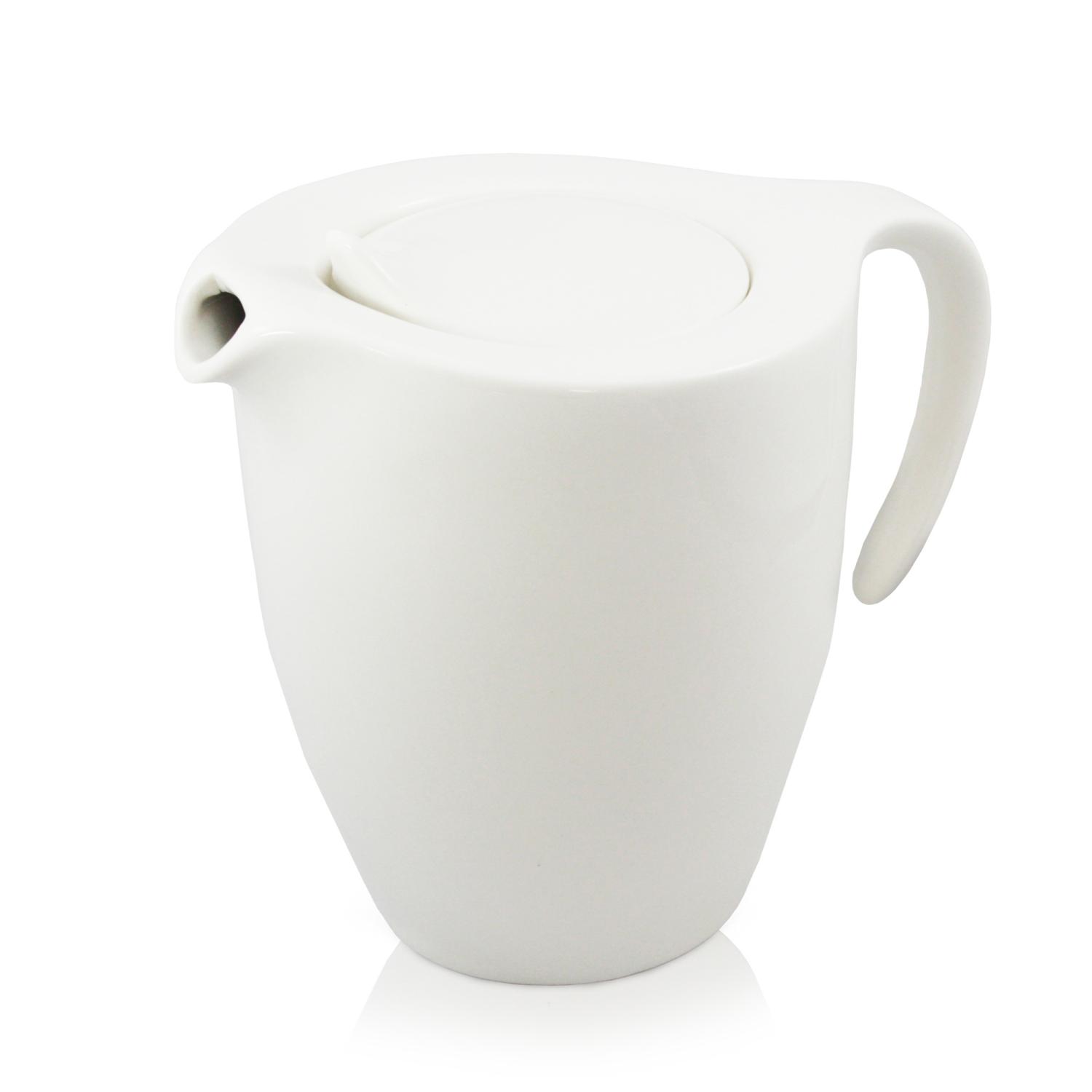 Time Porzellan-teekanne 1200 Ml Weißes Porzellan Duka