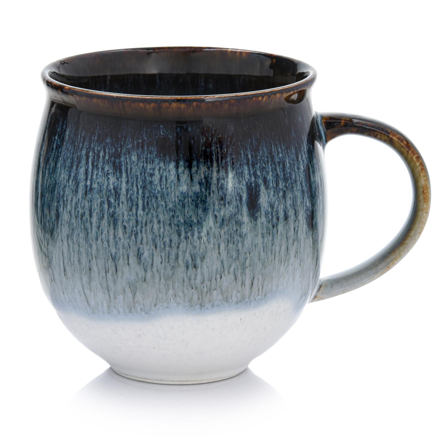 Porzellanbecher 400 Ml Weiß-blau-braun Copenhagen Duka