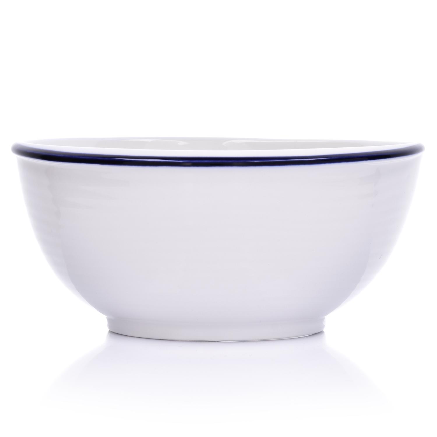 Krog Schale 14 Cm Weiß, Marineblau