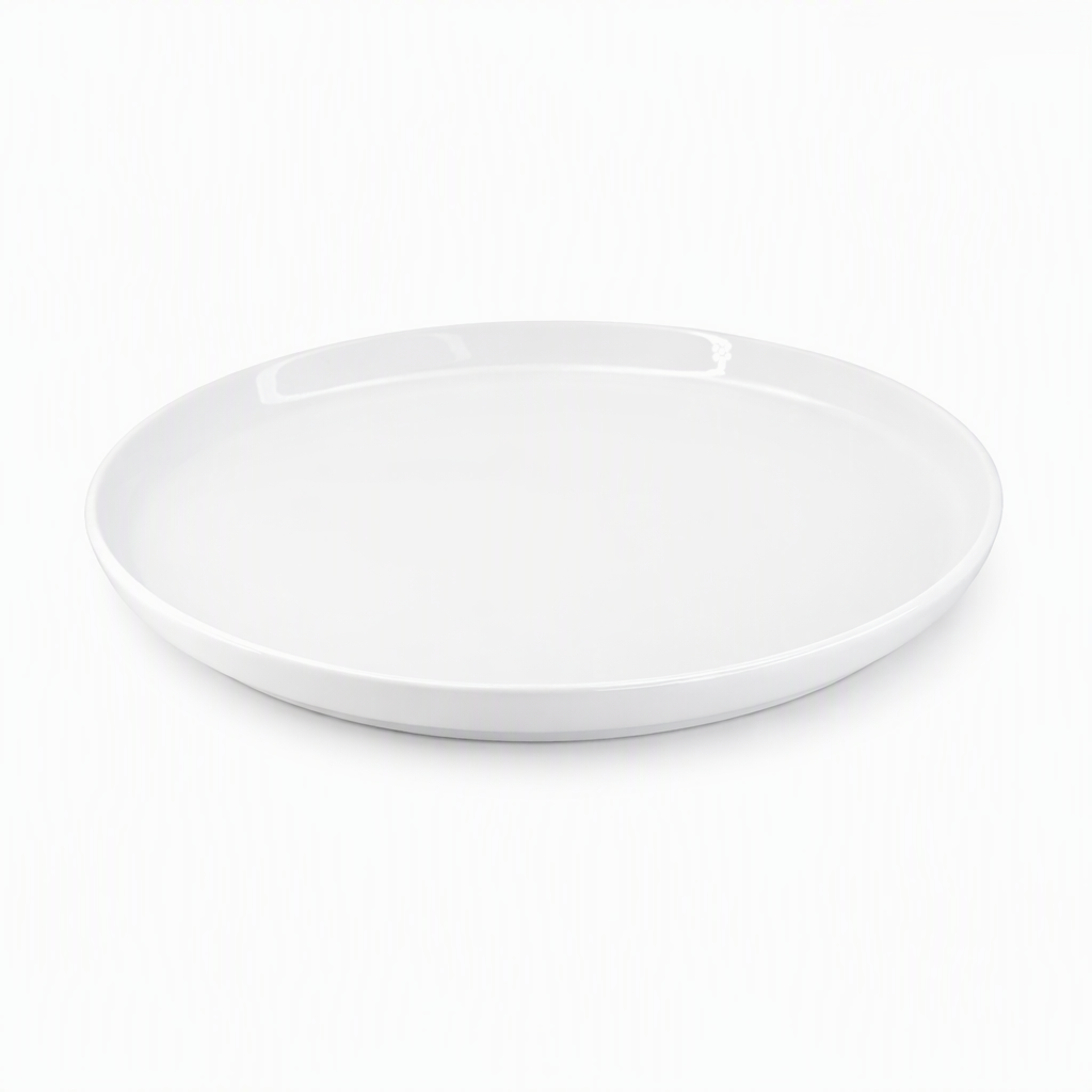 Nord Duka Weißer Porzellan-mikrowellengeeigneter Speiseteller 28 Cm