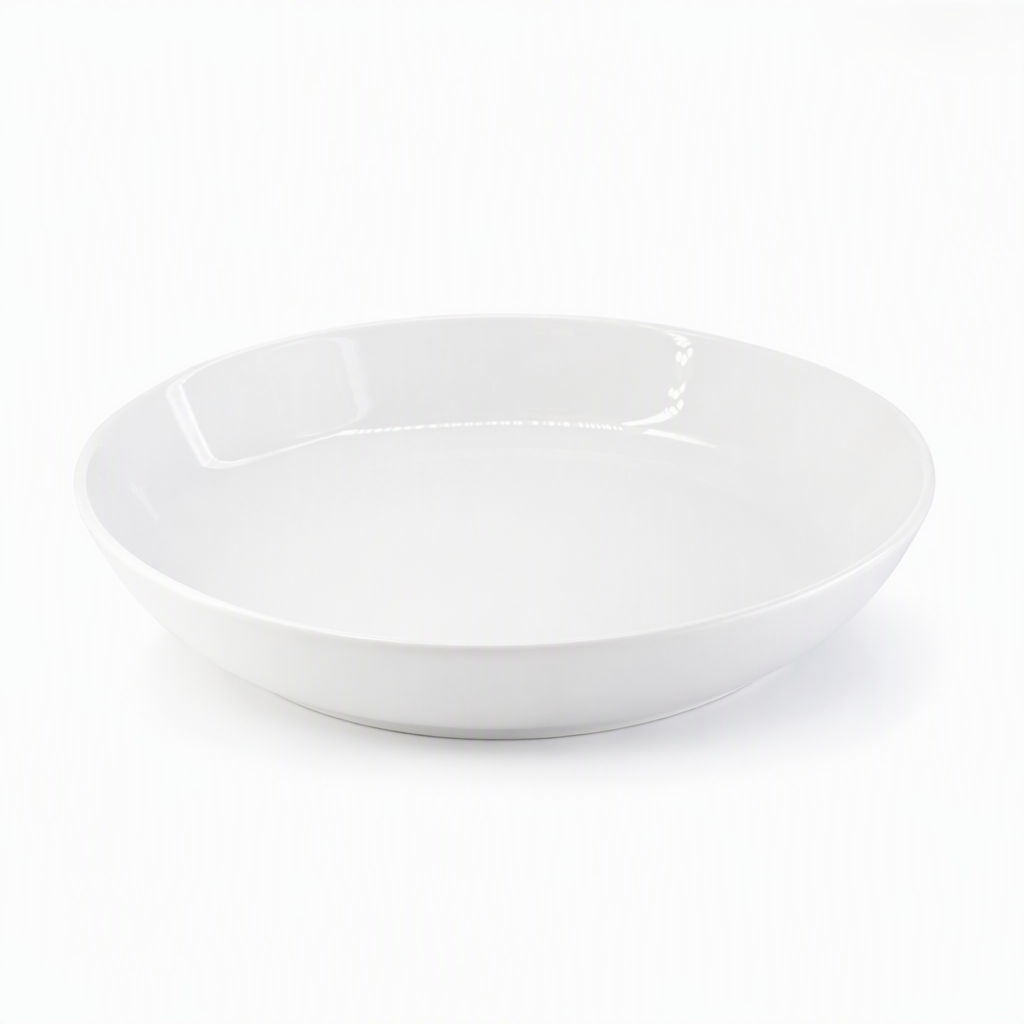 Wunderschöner Tiefer Porzellanteller 24 Cm, Weiß, Nord Duka