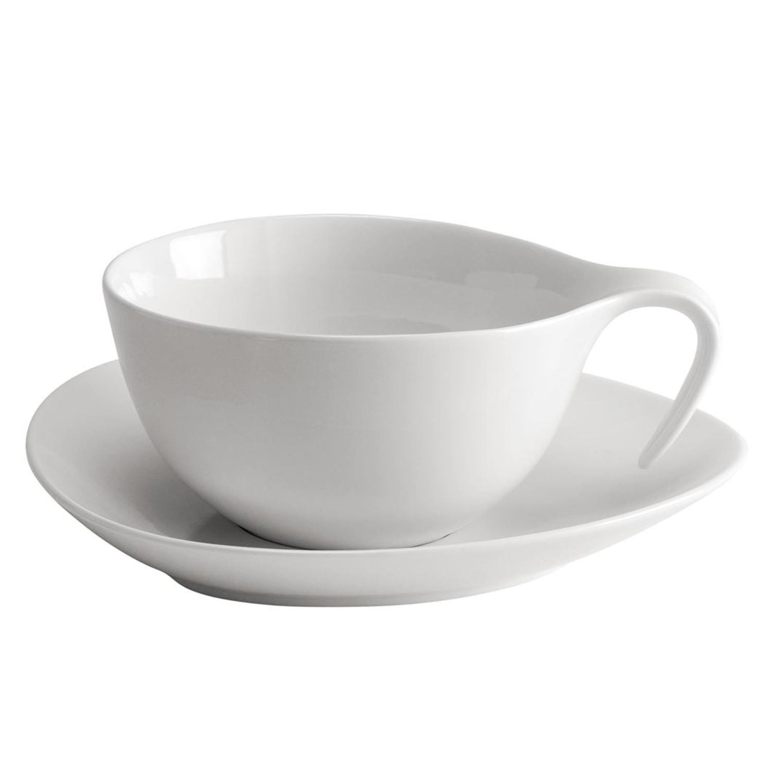 Time Duka 60 Ml Espressotasse Aus Weißem Porzellan Mit Untertasse