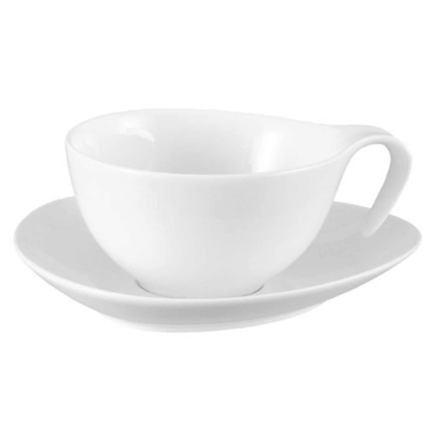 Duka Time Tasse Und Untertasse 350 Ml Weißes Porzellan