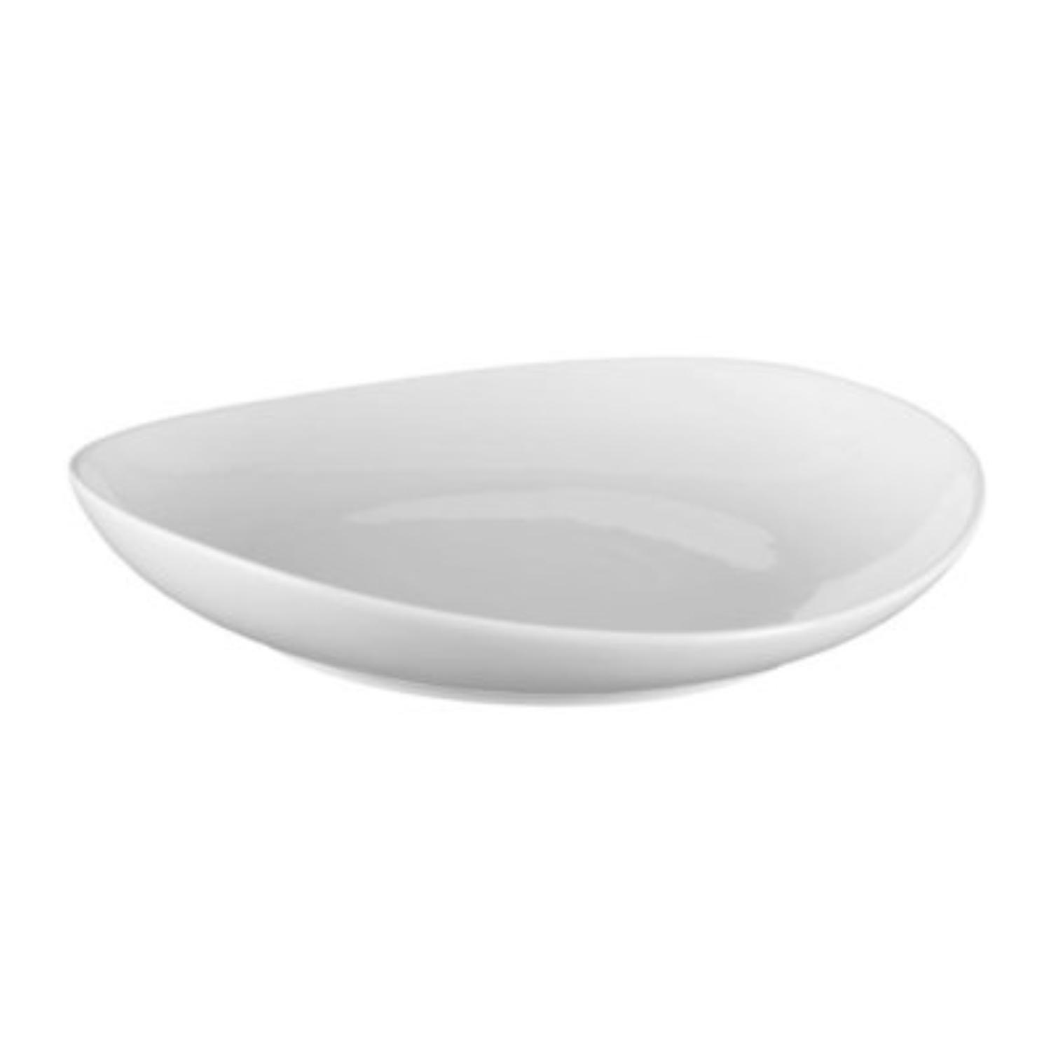 Entzückende Ovale Servierplatte 35,5 Cm, Weißes Porzellan, Time Duka